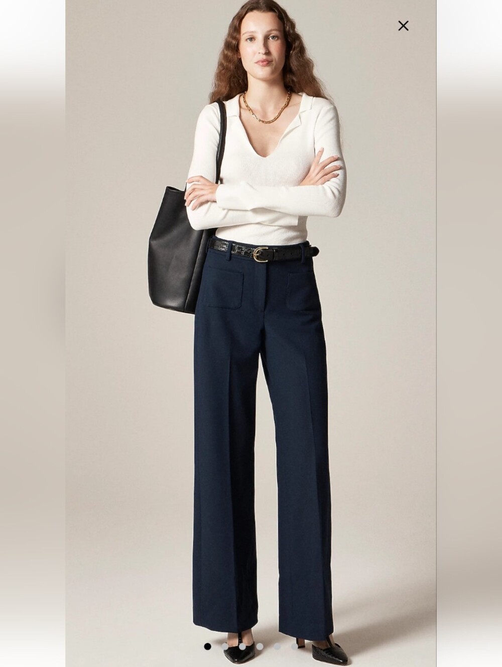 NWT J Crew Carolina pant in four-season stretch 6 Navy CP150